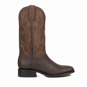 University of Wisconsin Embroidered Square Toe Pull On Cowboy Boots Tractor Supply Work Boots