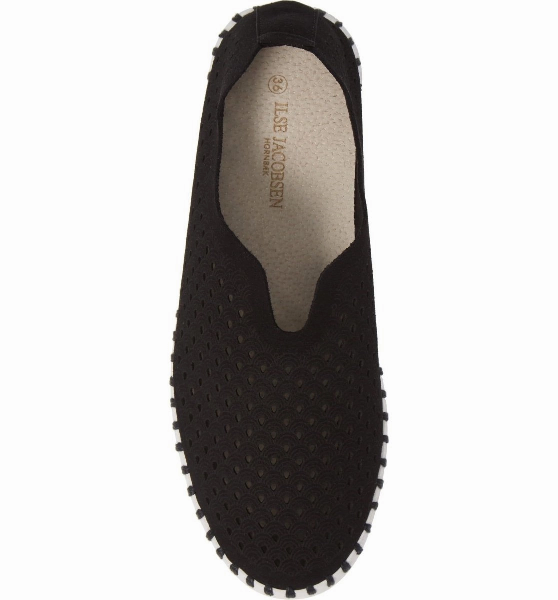 Sport Slip On Shoes Ilse Jacobsen Women's Tulip 139 Black Perforated