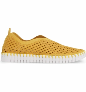 Ilse Jacobsen Women's Tulip 139 Golden Rod Perforated Spider Man Slip On Shoes