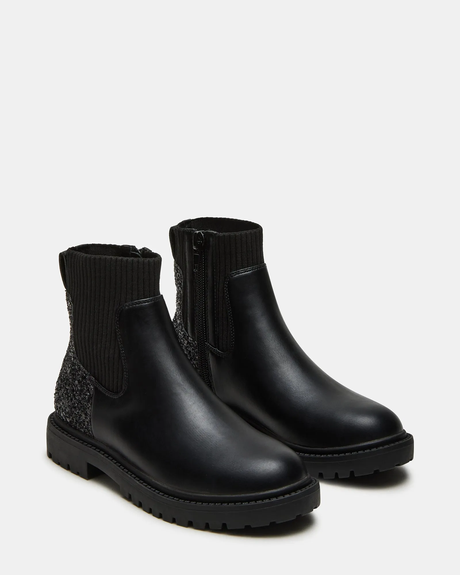 KIDS' LILYANA BLACK GLITTER Steel Toed Cowboy Boots