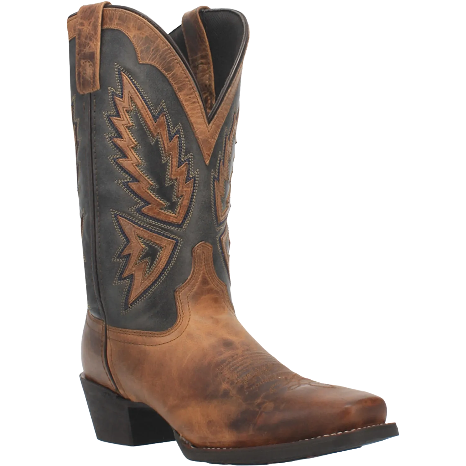 Laredo Men's Seaver Tan & Blue Western Boots 68328 Boots Wedge