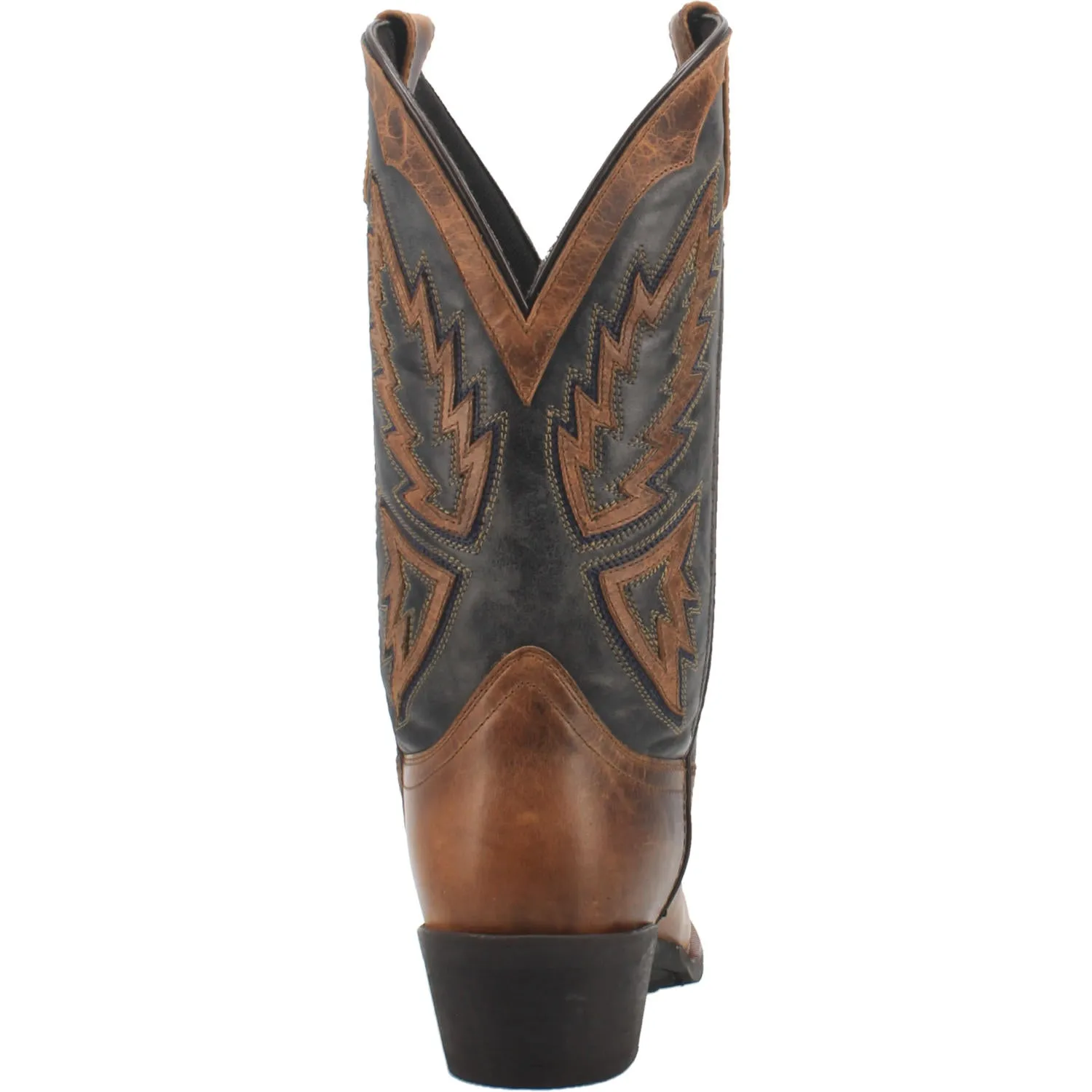 Laredo Men's Seaver Tan & Blue Western Boots 68328 Flat Cowgirl Boots