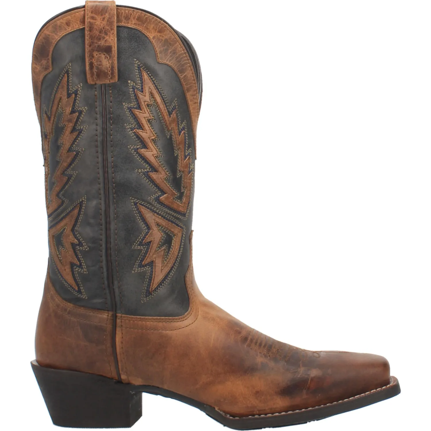 Laredo Men's Seaver Tan & Blue Western Boots 68328 Comfortable Combat Boots