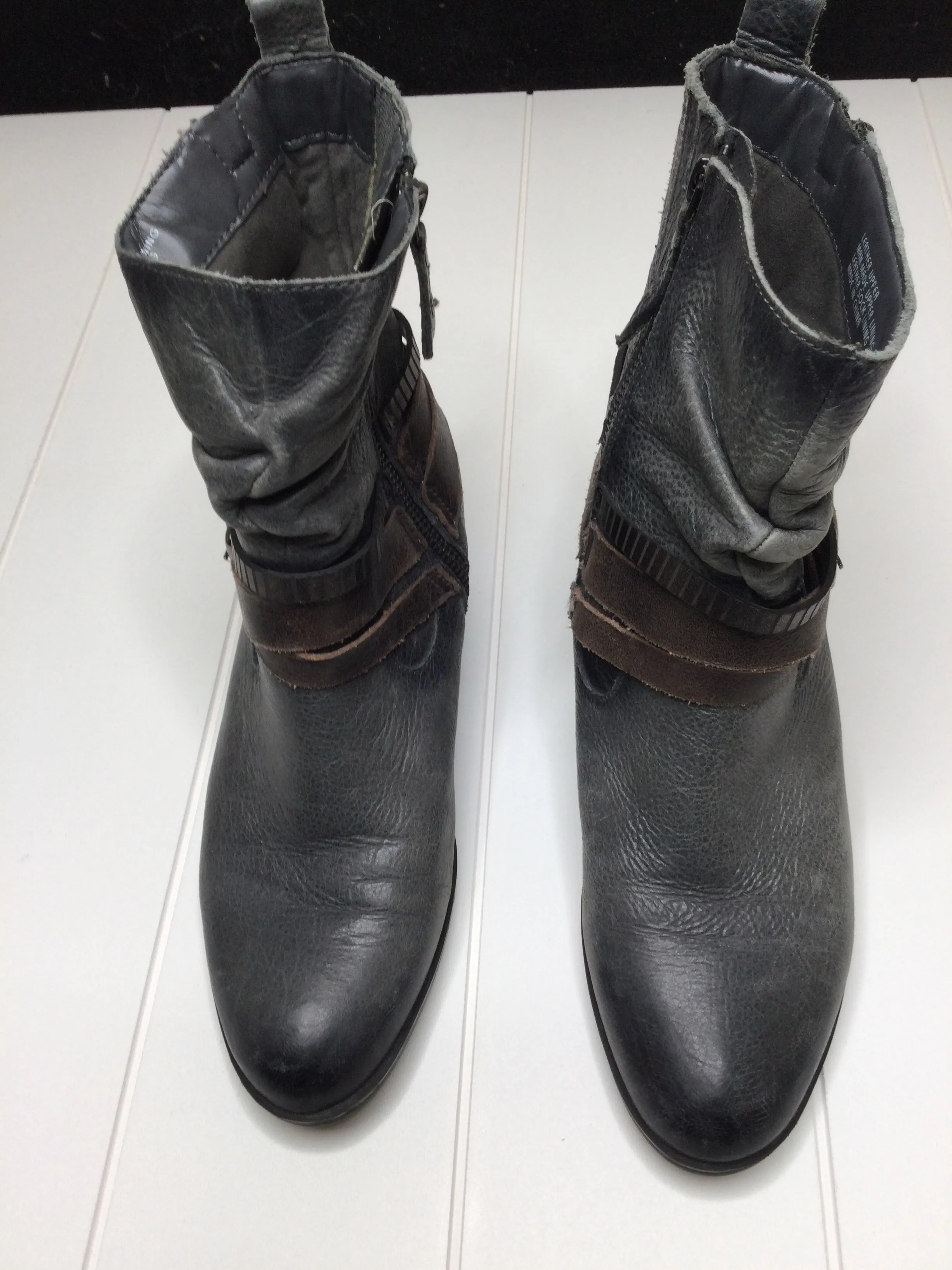 Boots Ankle Heels By Earth  Size: 7.5 Wide Ankle Boots Leather