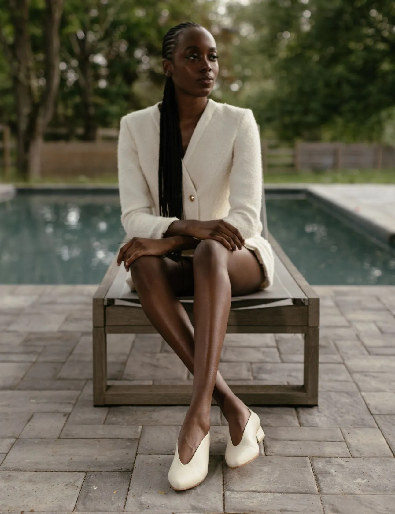 Louvre slip-on loafers in off white leather womens shoes Gucci Horsebit Loafers