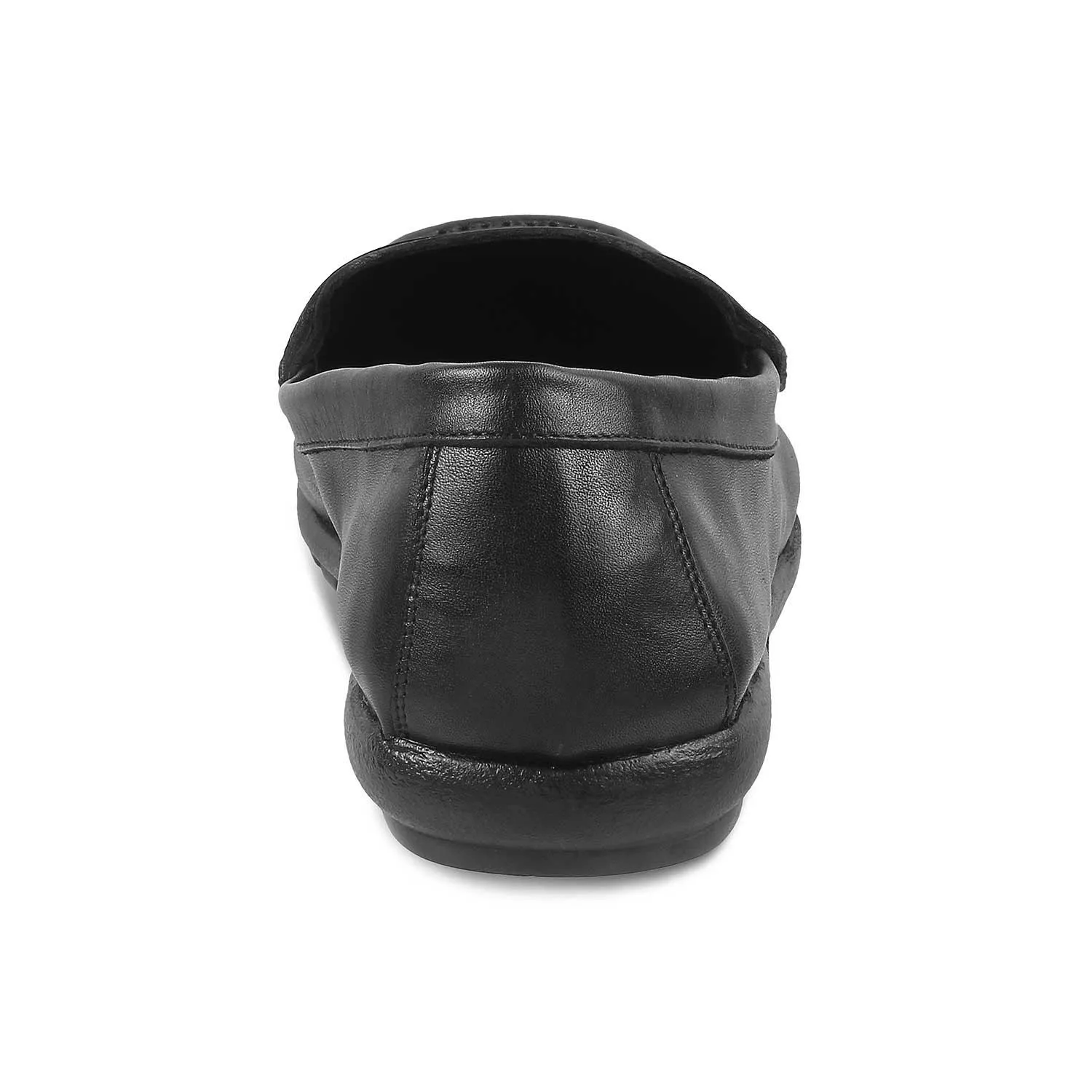 The Argento Black Men's Leather Loafers Tresmode Bottega Loafers