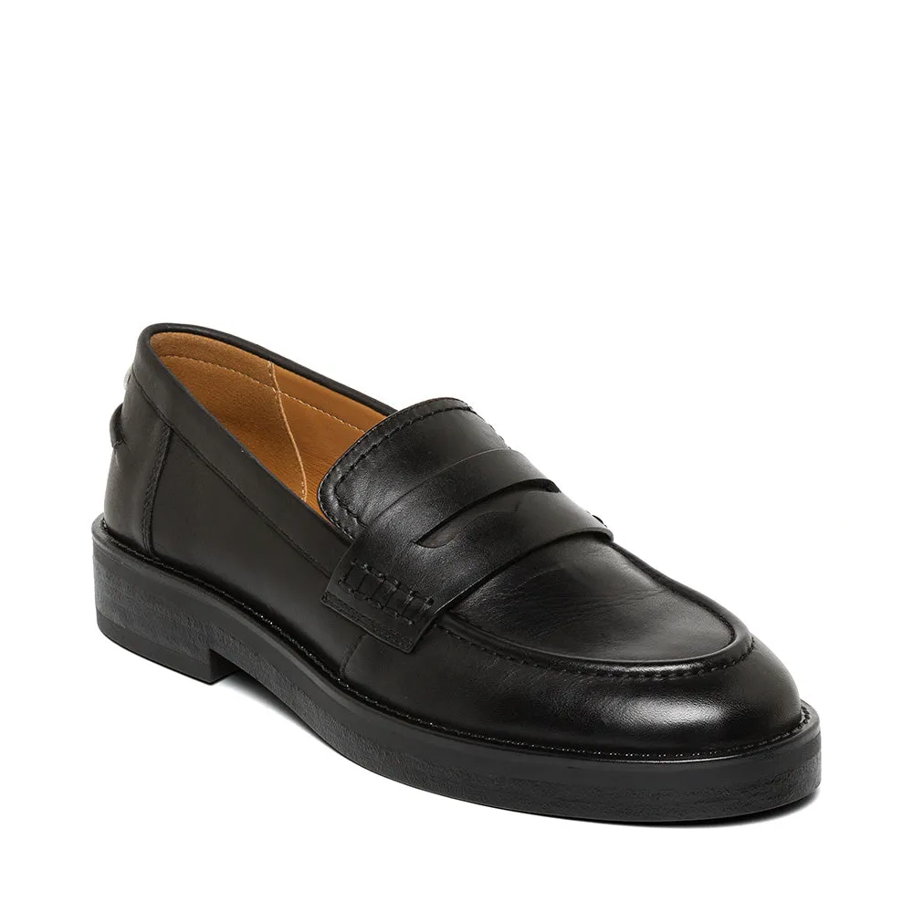 Weird Flat Shoes Jeann Flat Shoe BLACK LEATHER