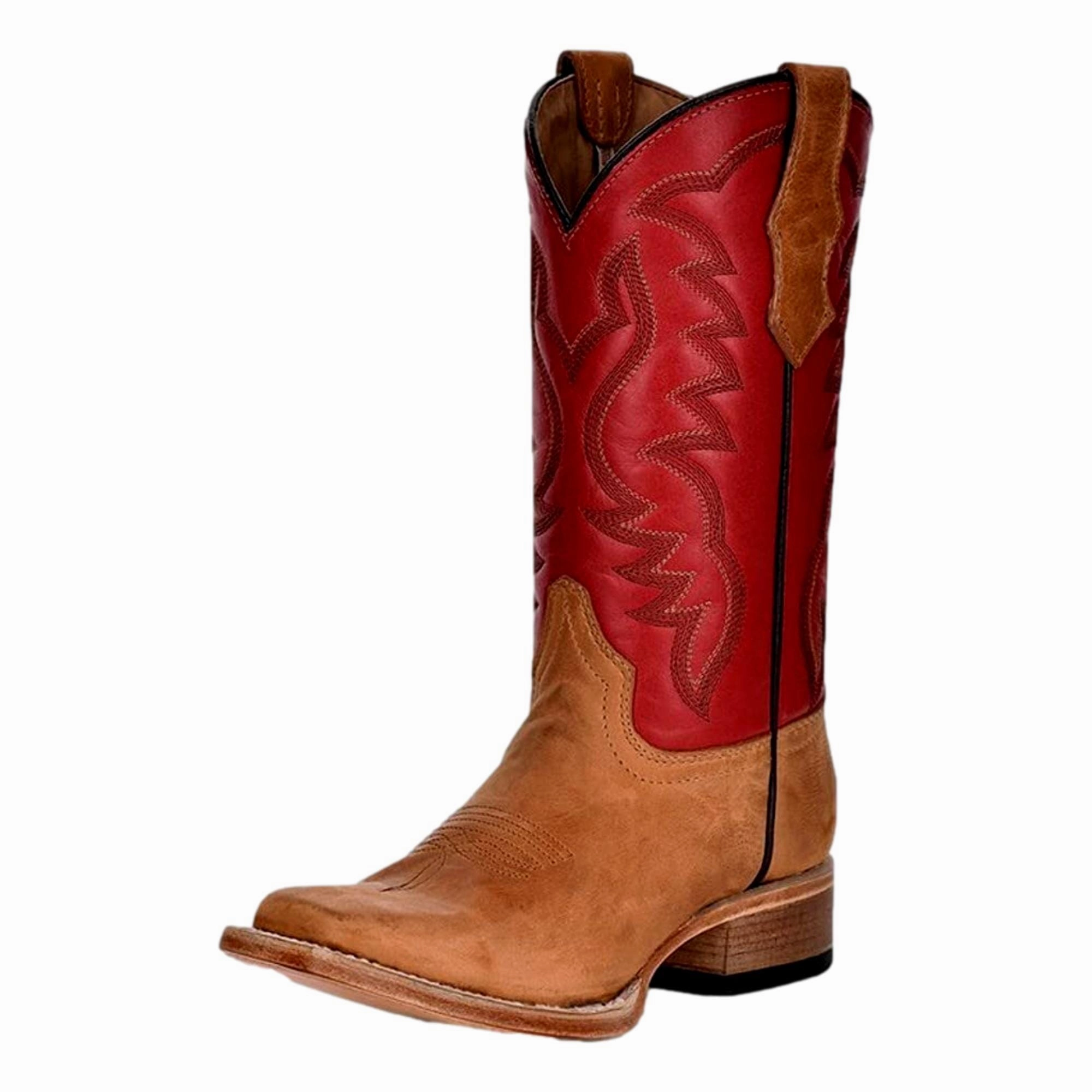 Corral Boots J7102 Honey / Red Embroidery  J7102 Pre-School Suede Chelsea Boots