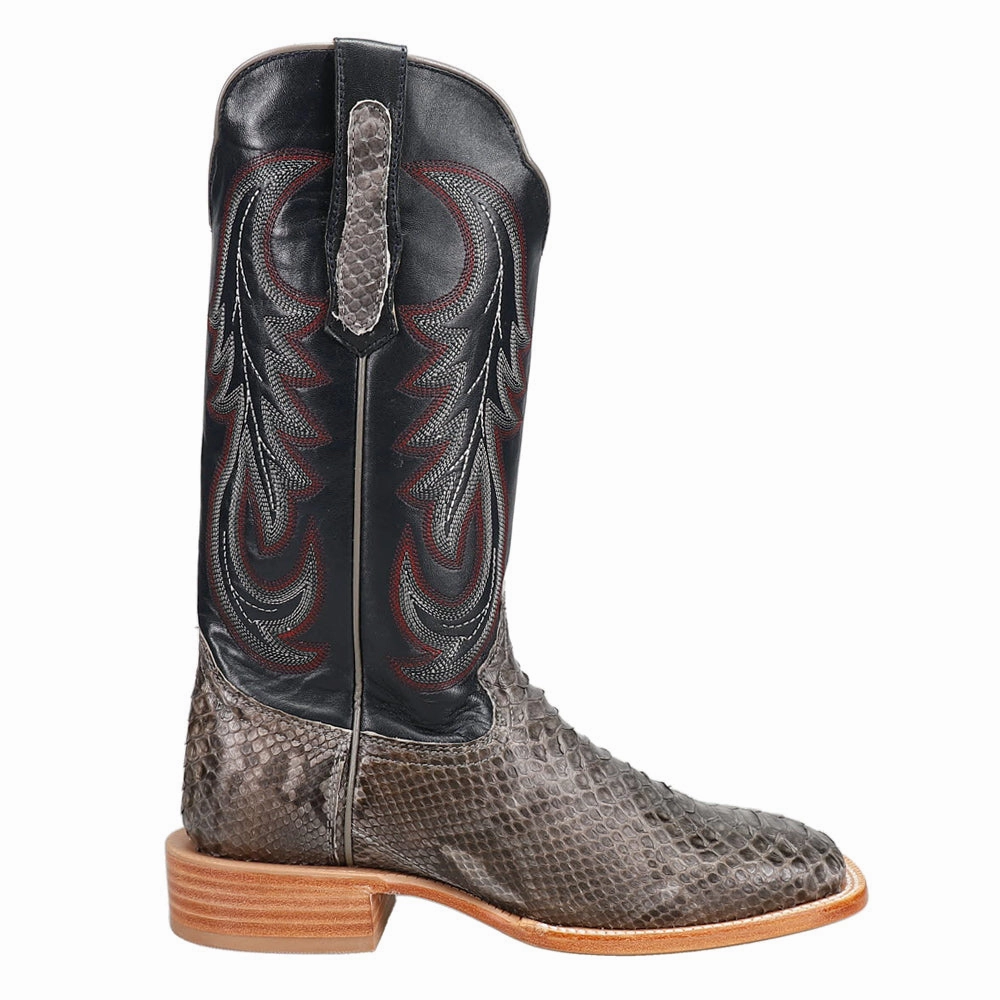 Back Cut Python Embroidered Square Toe Cowboy Boots Uggs Neumel Boots