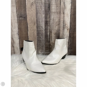 Boots Ankle Heels By Qupid In White, Size: 7 Ankle Boots And Skirts Outfits