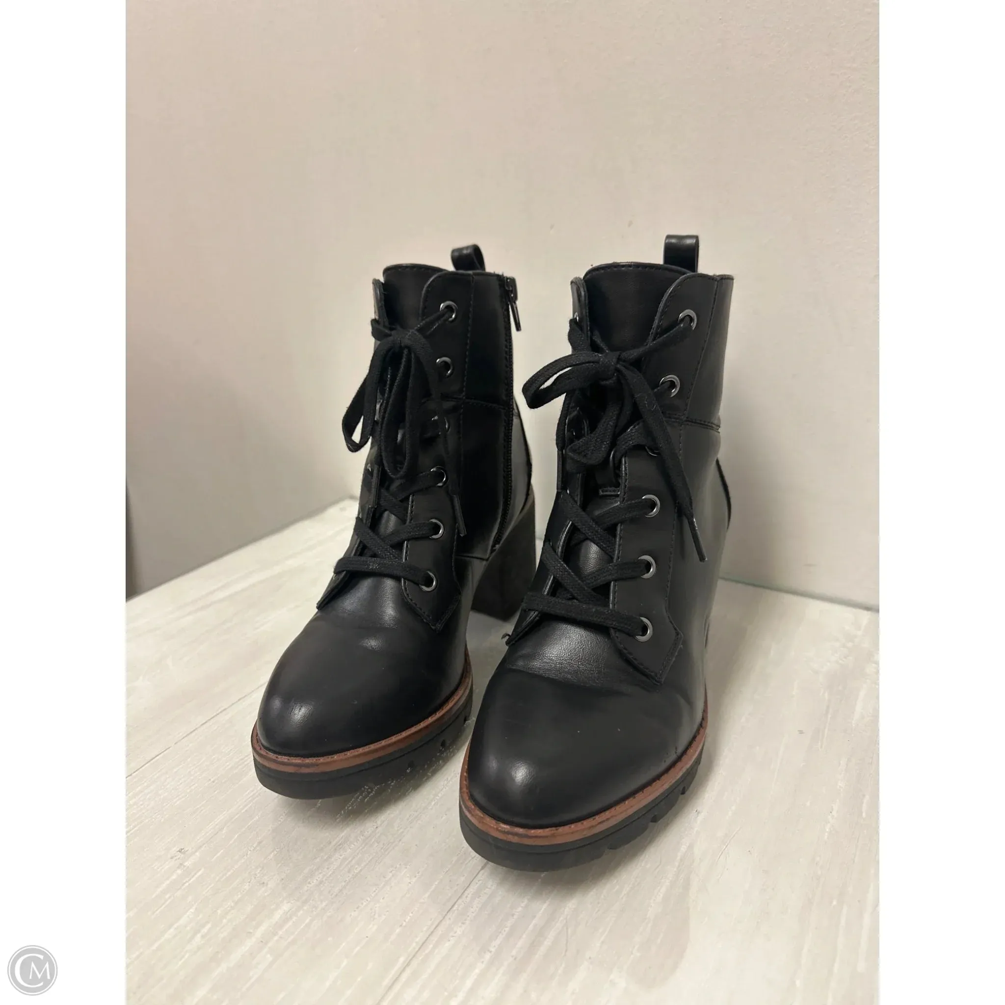 Boots Ankle Heels By Naturalizer In Black, Size: 7 Chunky Studded Ankle Boots