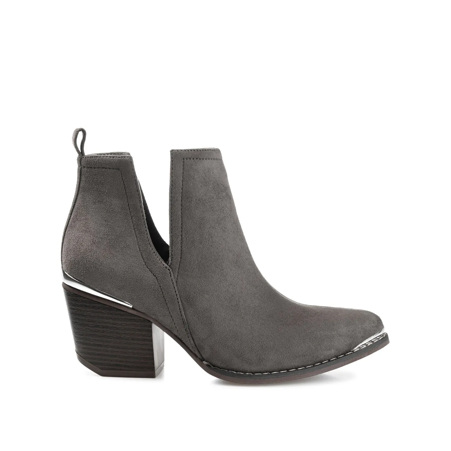 Brown Calf Boots ISSLA CUTOUT BOOTIES IN WIDE