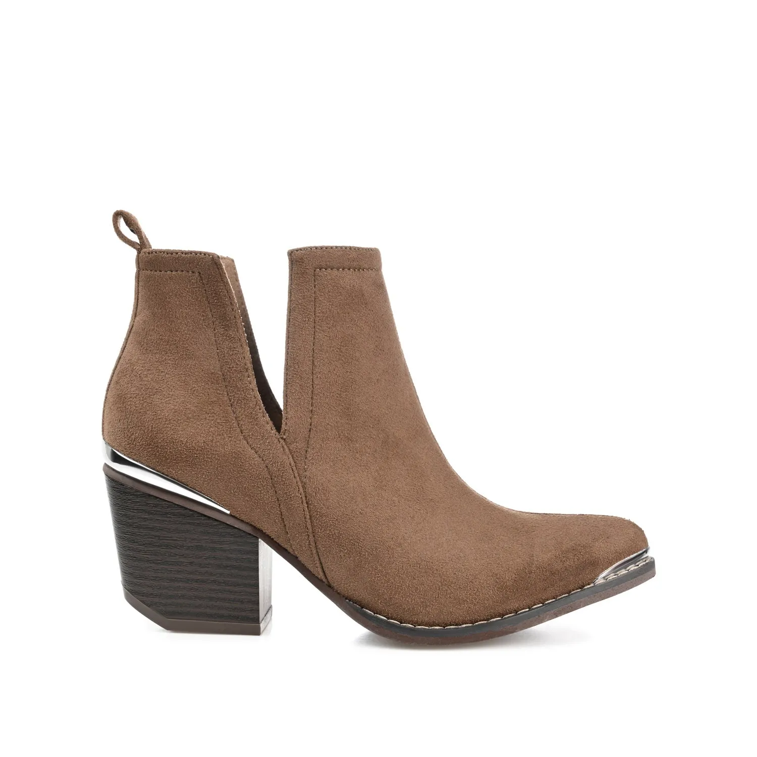 ISSLA CUTOUT BOOTIES IN WIDE Brown Flat Knee Boots