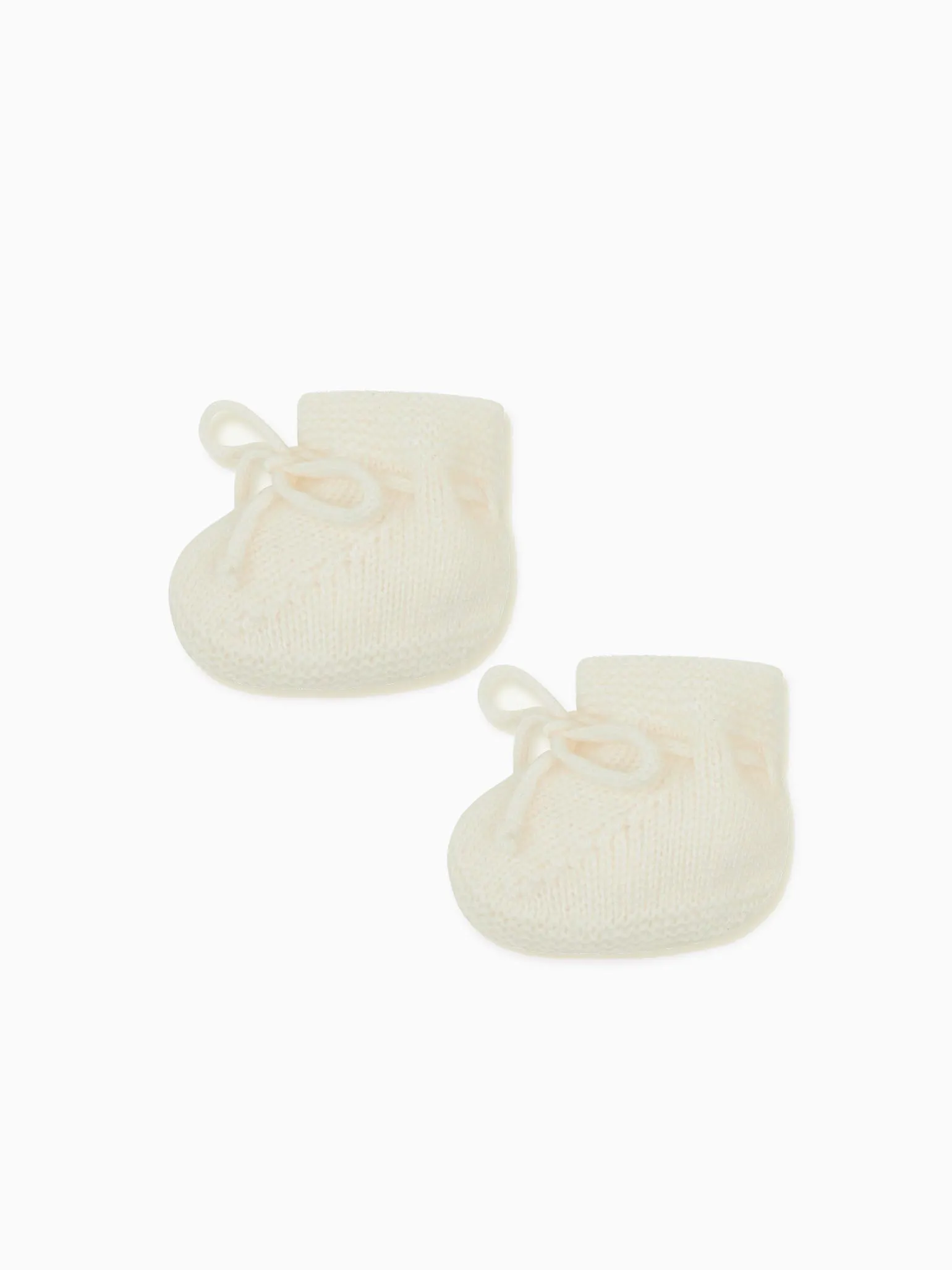 Ivory Evita Cashmere Baby Booties Knee Boots Brown
