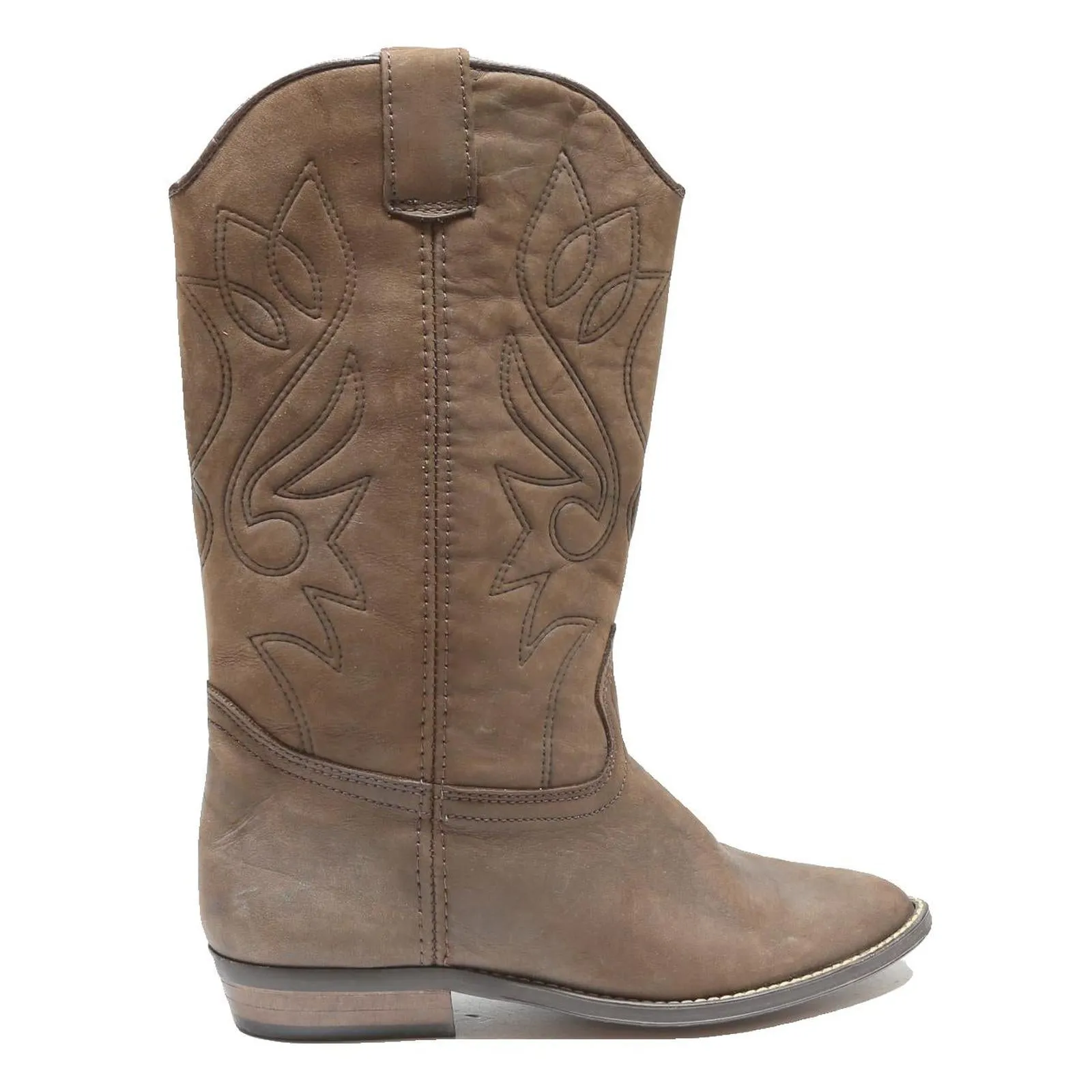 JACKER'S Womens Brown Leather Ankle Boots UK 5 Western Cowboy Style Comfortable Boots Coupon