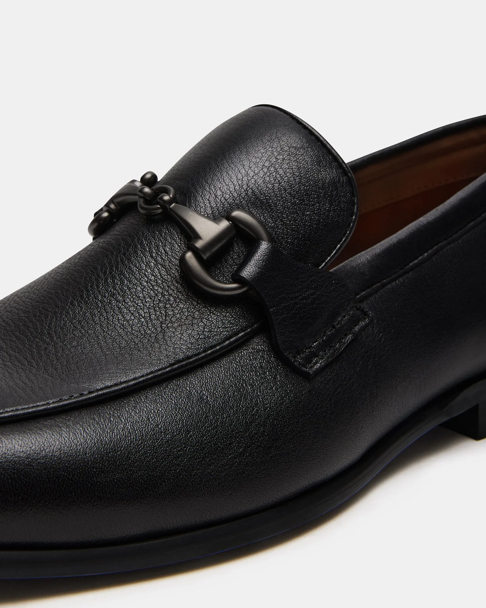 JAYSHAN BLACK LEATHER Woven Leather Loafers