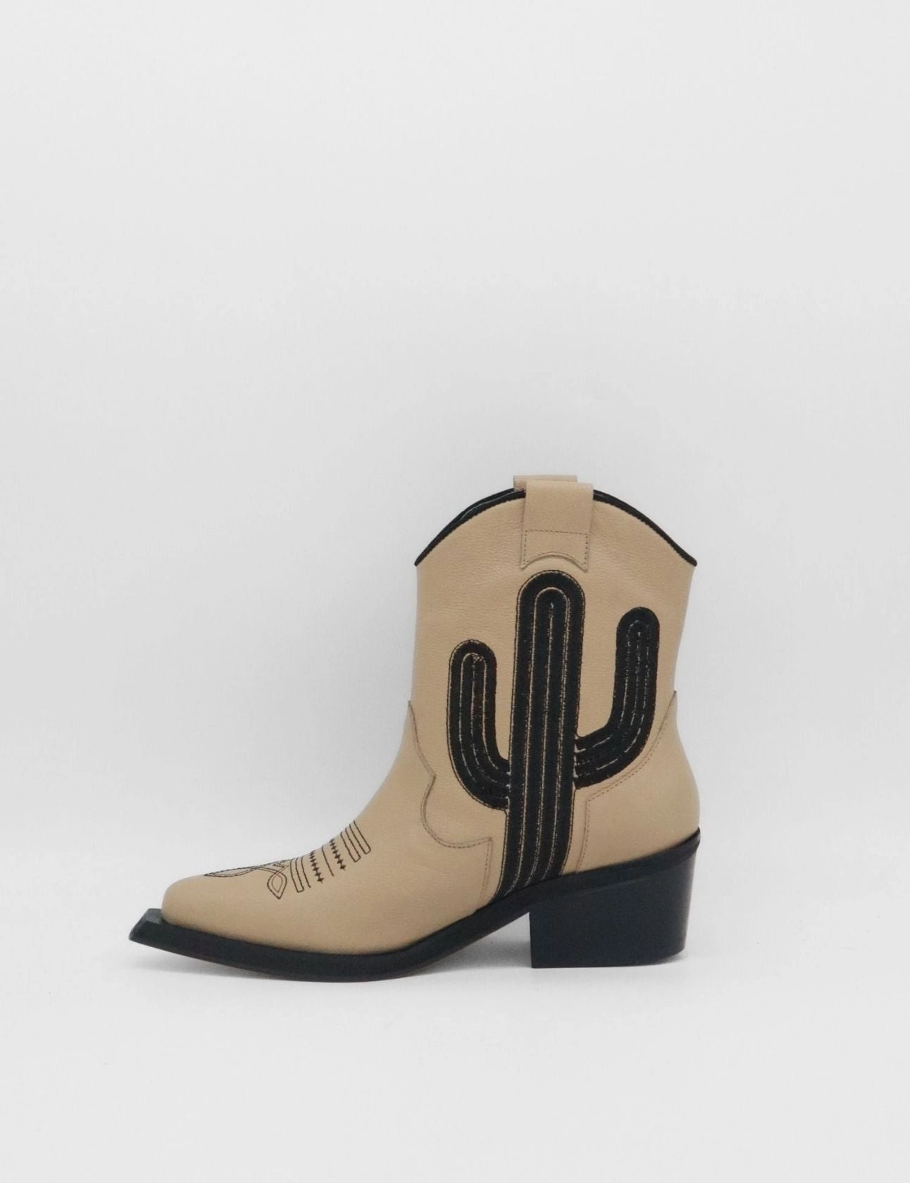 Popular Ankle Boots Oasis western cowboy boots in mocha leather women's shoes