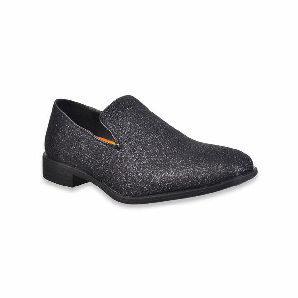 Jodano Slip On Boys Sparkle Dress Shoes Black Mens Slip On Sneakers
