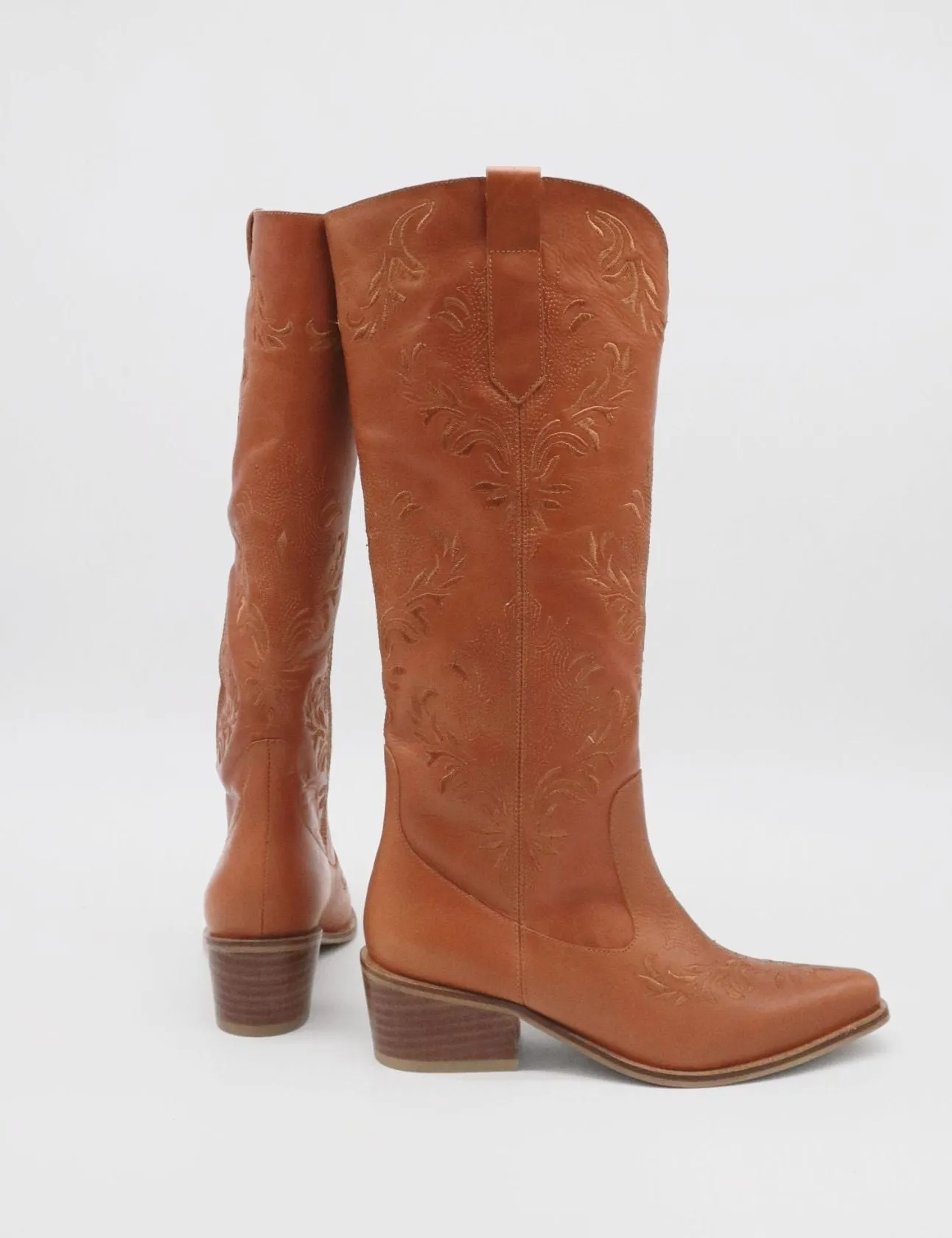 Childs Cowboy Boots Jolene western cowboy boots in cognac leather women's shoes