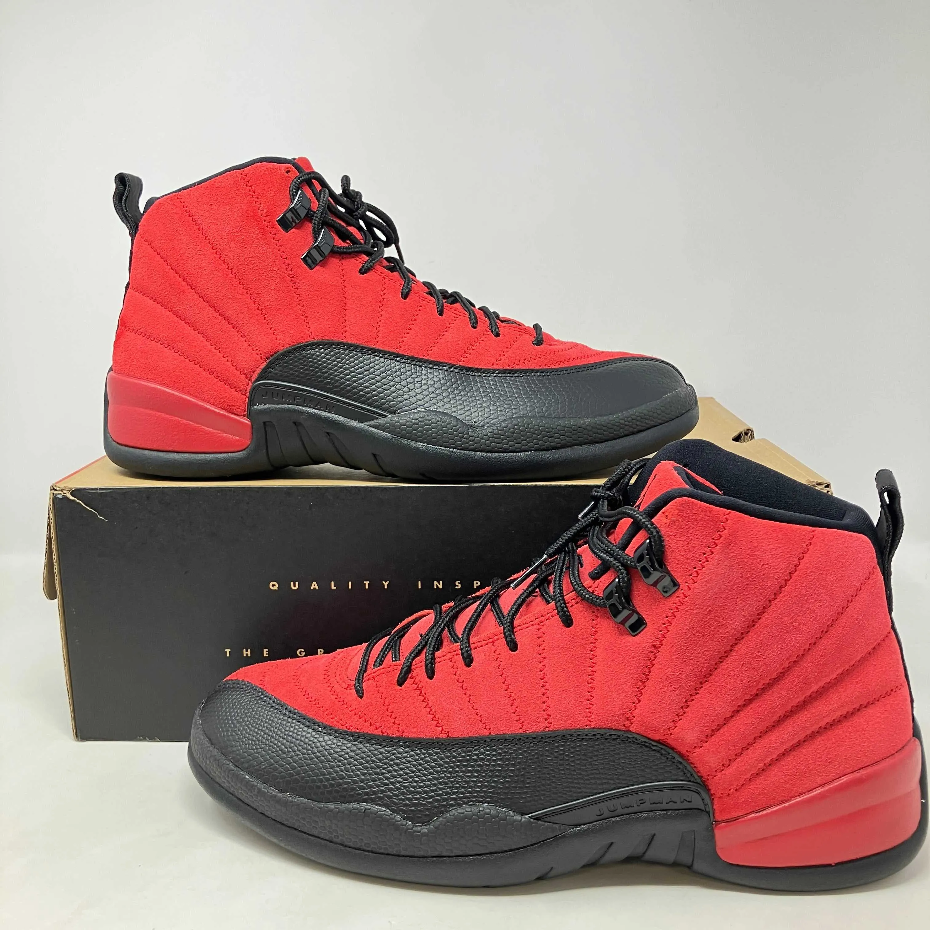 Pk80 Basketball Shoes Jordan 12 Retro Reverse Flu Game