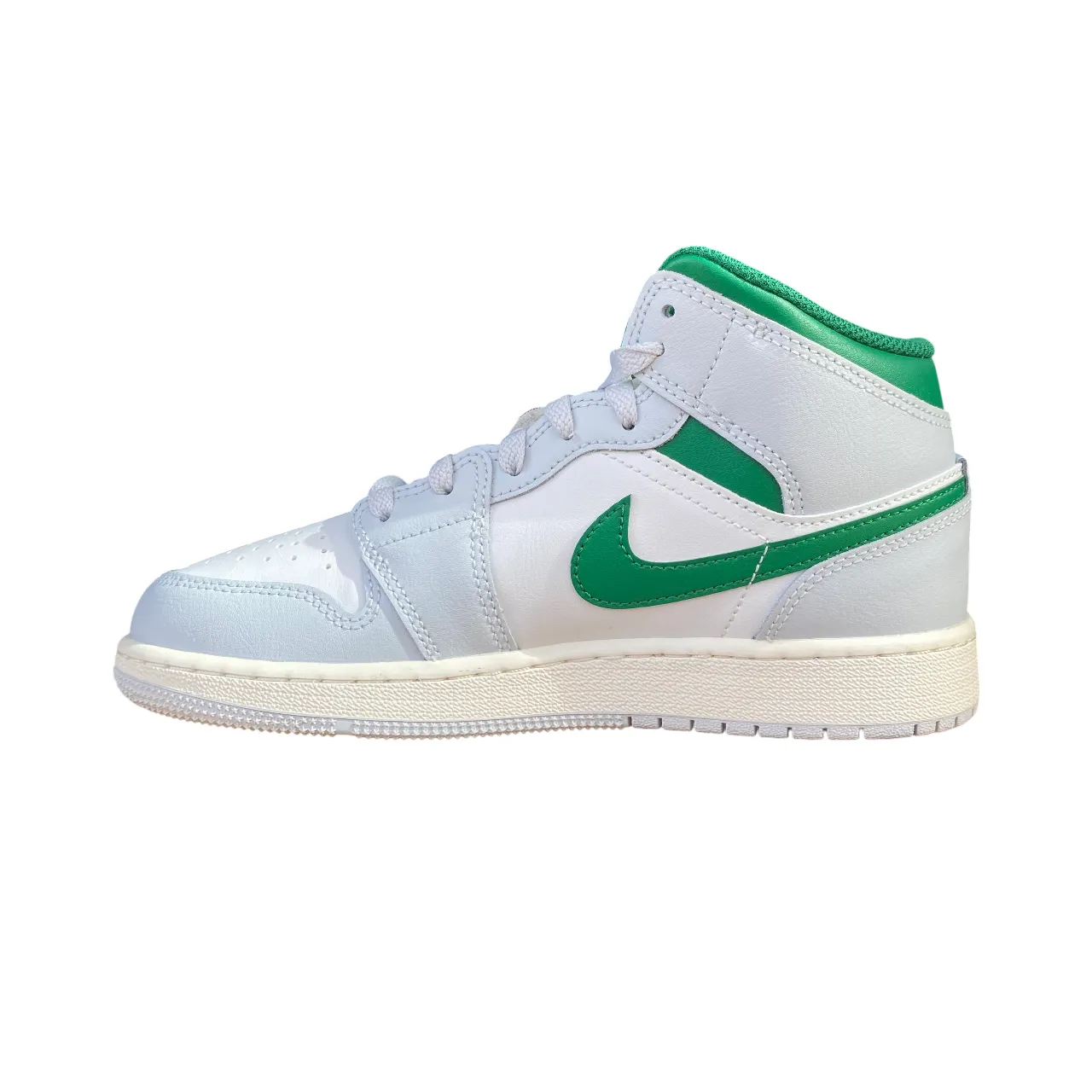 Soft Sneakers Jordan scarpa sneakers junior Air Jordan 1 Mid DQ8423-142 bianco-platino-verde