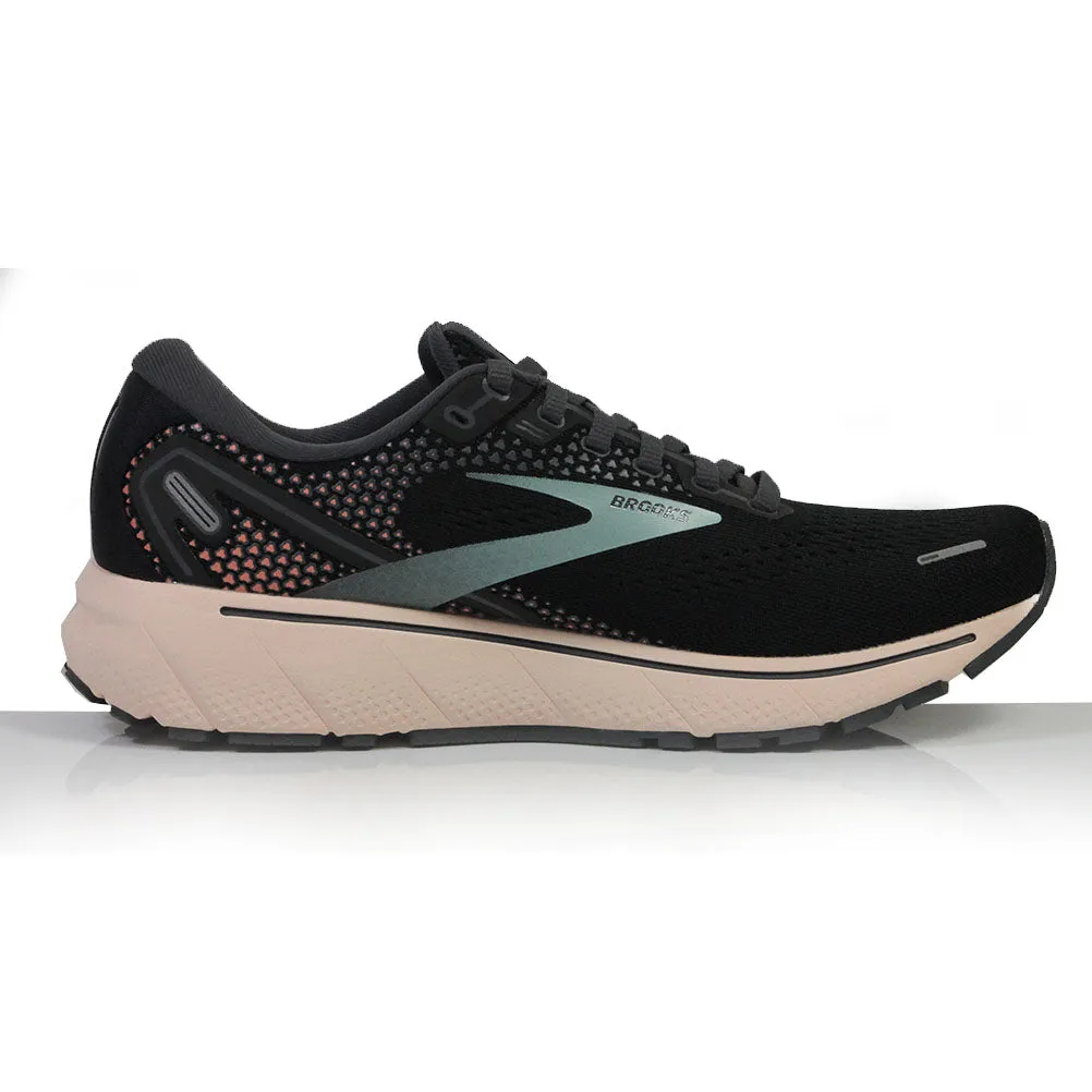 Training Shoes Running Shoes Difference Brooks Ghost 14 Women's Running Shoe - Black/Pearl/Peach
