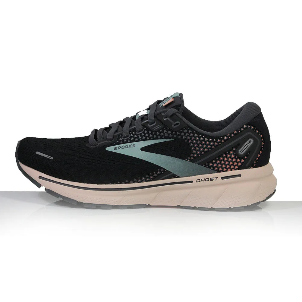 Running Shoes With Best Arch Support Brooks Ghost 14 Women's Running Shoe - Black/Pearl/Peach