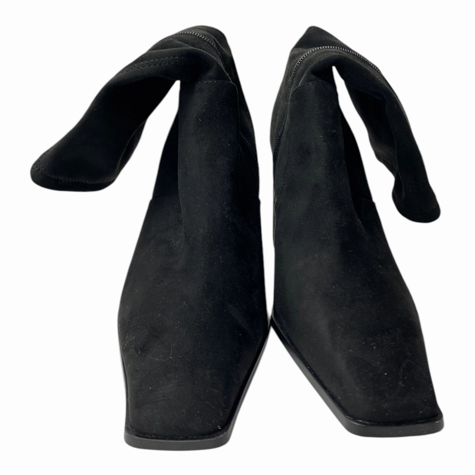 Suede Ankle Boots With Bow Boots Ankle Heels By H&M In Black, Size:9