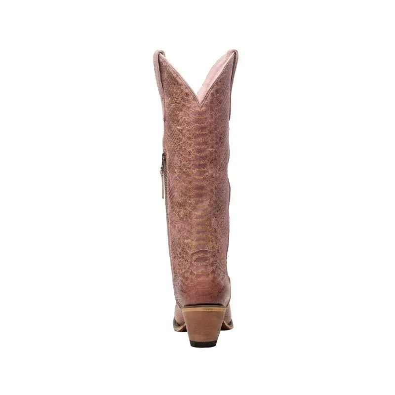 Junk Gypsy By Lane Ladies Desert Highway Pink Snake Print Boots JG0064A Heel Knee High Boots