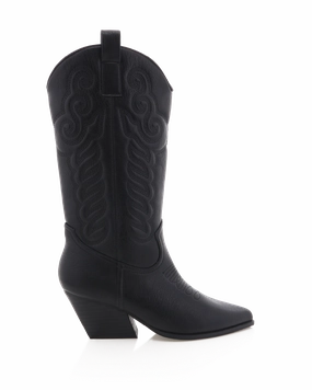 Boots With Side Zippers ZAYLIA - BLACK