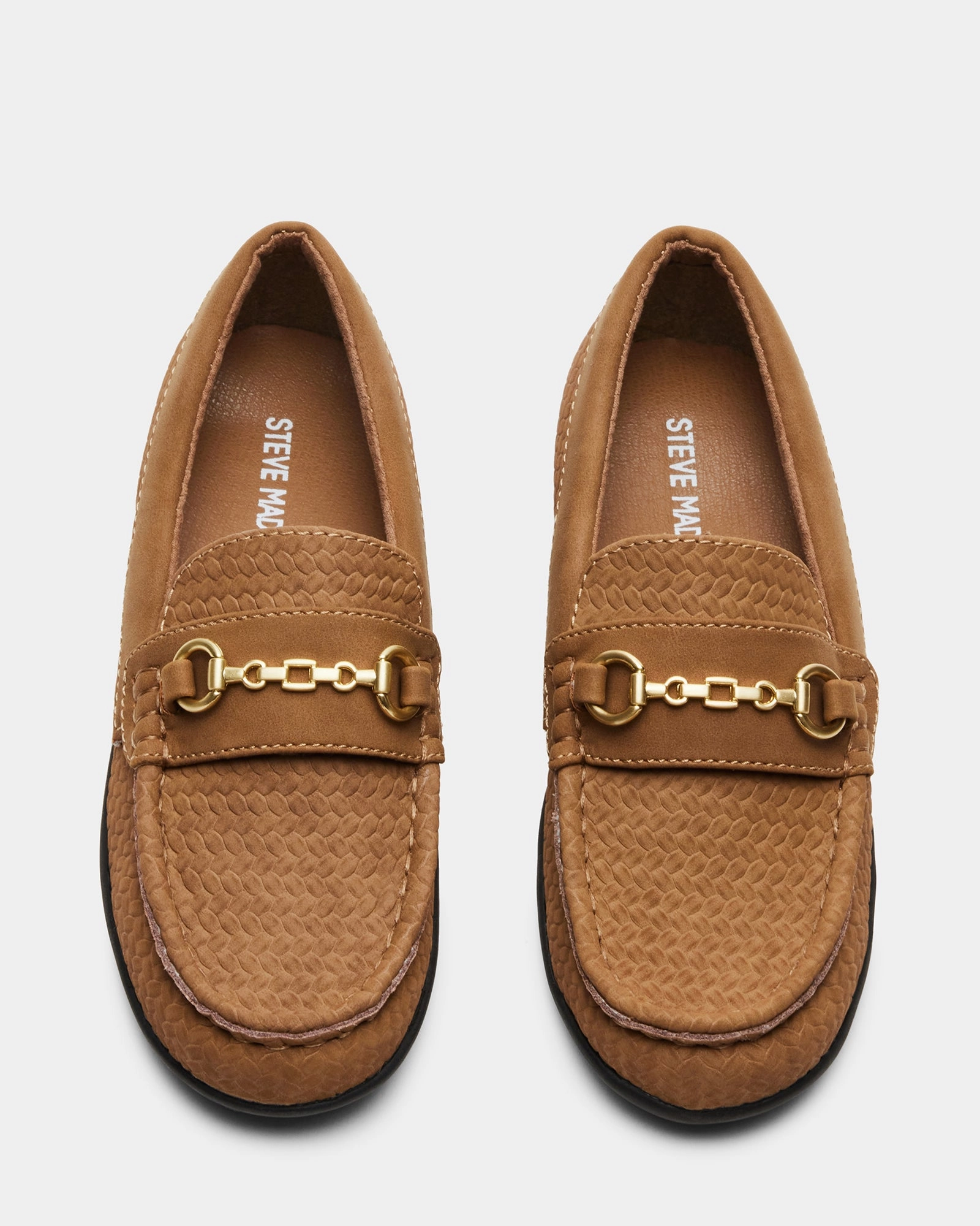 KIDS' JUSTINN TAUPE Comfortable Leather Loafers