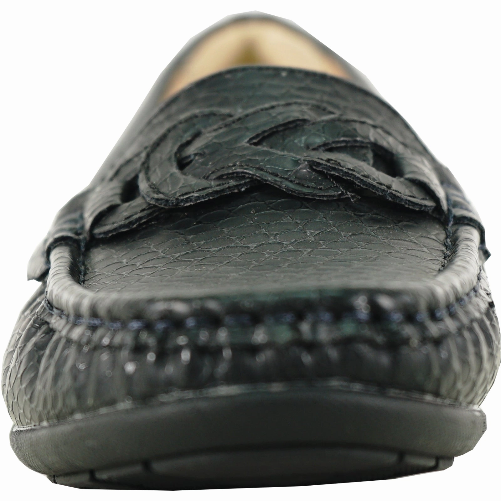 Zip Slip On Sneaker KOZI Women Comfort Casual Shoe ML3256 Wedge Slip-On Loafer Black