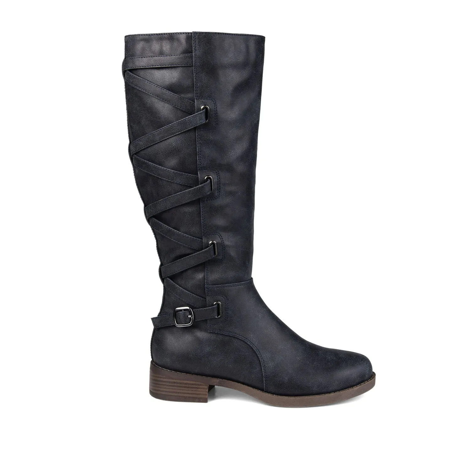 Leather Lace Up Boots CARLY RIDING BOOTS IN WIDE CALF