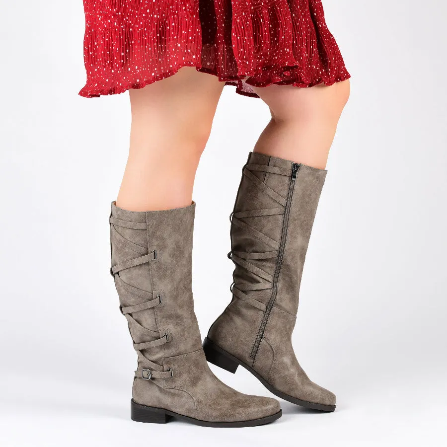 Knee High Cowgirl Boots CARLY RIDING BOOTS IN WIDE CALF