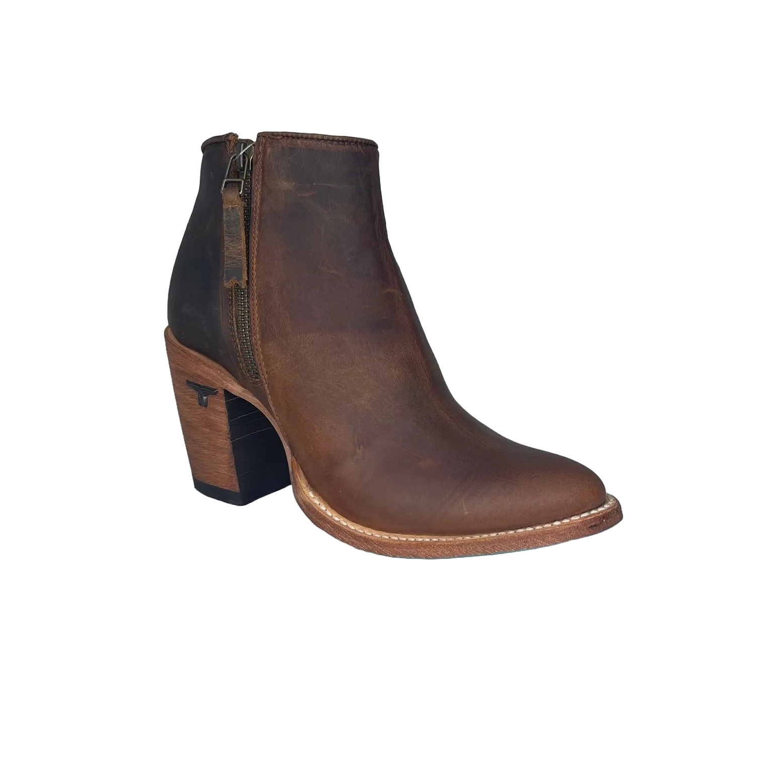 Lane Boot Ladies Charlie Burnt Caramel Brown Bootie LB0479B Best Work Boots For Flat Feet