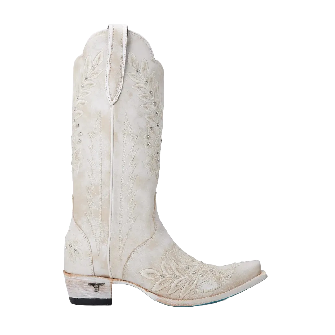 Lane Ladies Destiny Ceramic Crackle White Western Boots LB0547A Lightweight Composite Toe Work Boots