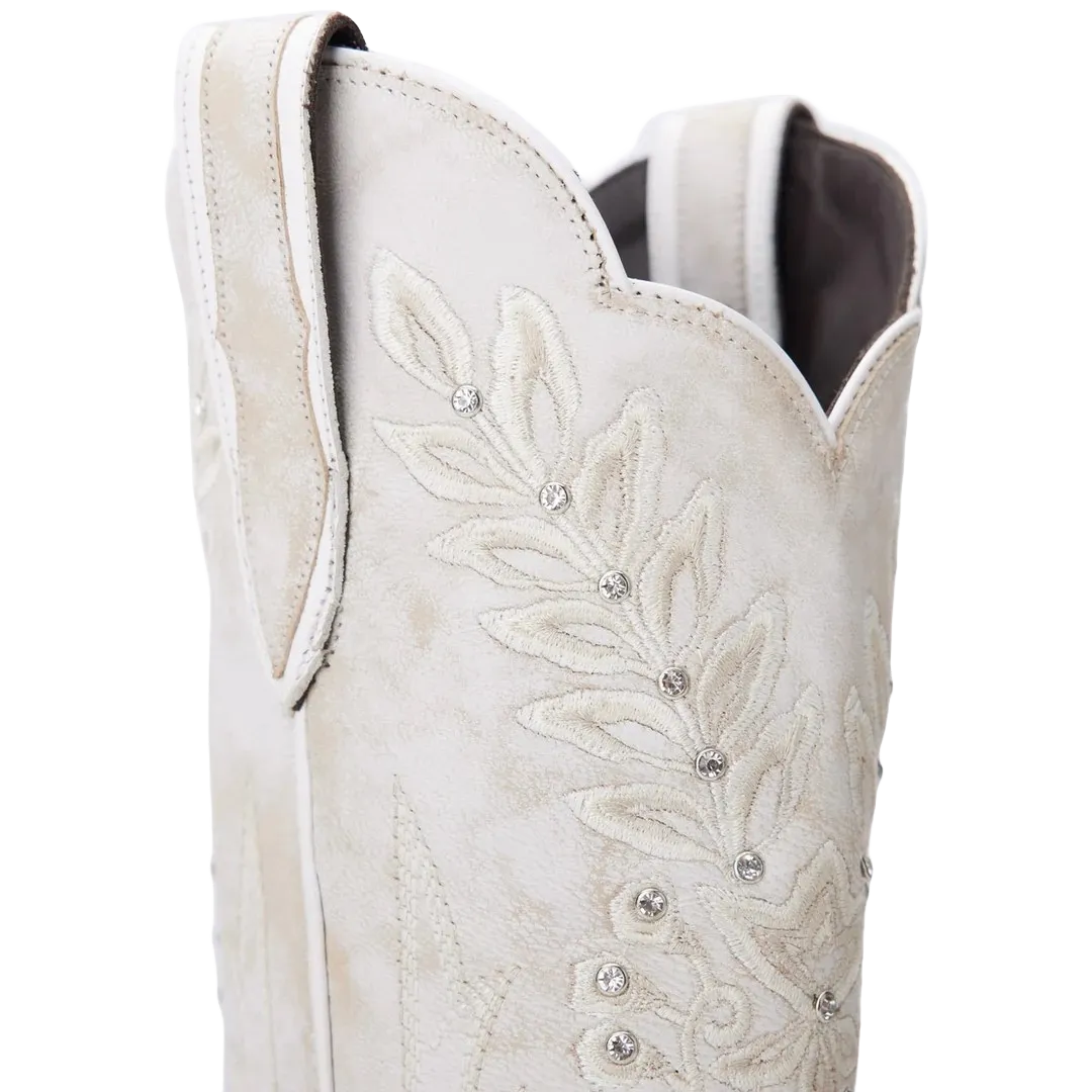 Lane Ladies Destiny Ceramic Crackle White Western Boots LB0547A Boots Sfb