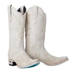 Overlay Boots Lane Ladies Destiny Ceramic Crackle White Western Boots LB0547A