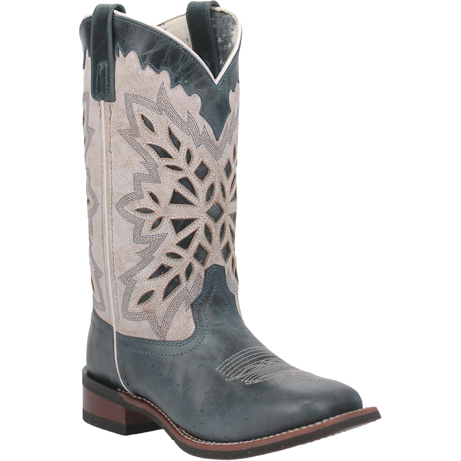 Laredo Ladies Dolly 11" Broad Square Toe Black Pull-On Western Boots 5880 Boots Insulated Waterproof