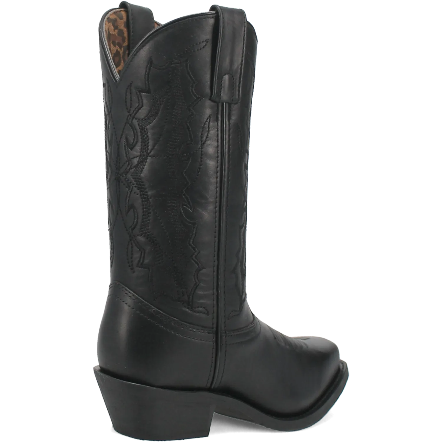 Cavender Boots Laredo Ladies Harleigh Square Toe Black Leather Western Boots 51140-BK