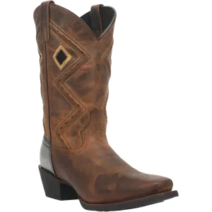 Laredo Men's Faber 12" Cowboy Square Toe Leather Boots 68329 Anderson Bean Rattlesnake Boots