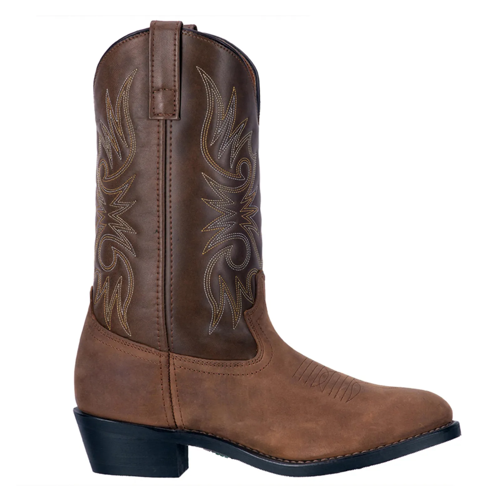 Unique Cowgirl Boots Laredo Men's Paris Tan & Brown Round Toe Boots 4242