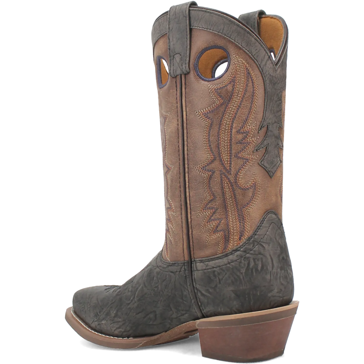 Laredo Men's Walker Square Toe Grey & Tan Leather Boots 68473 Snow Boots Tall