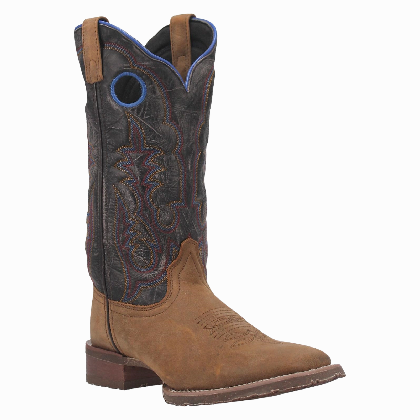 Laredo Men's Isaac Distressed Black & Tan Wide Square Toe Boots 7963 Thursday Boots Review