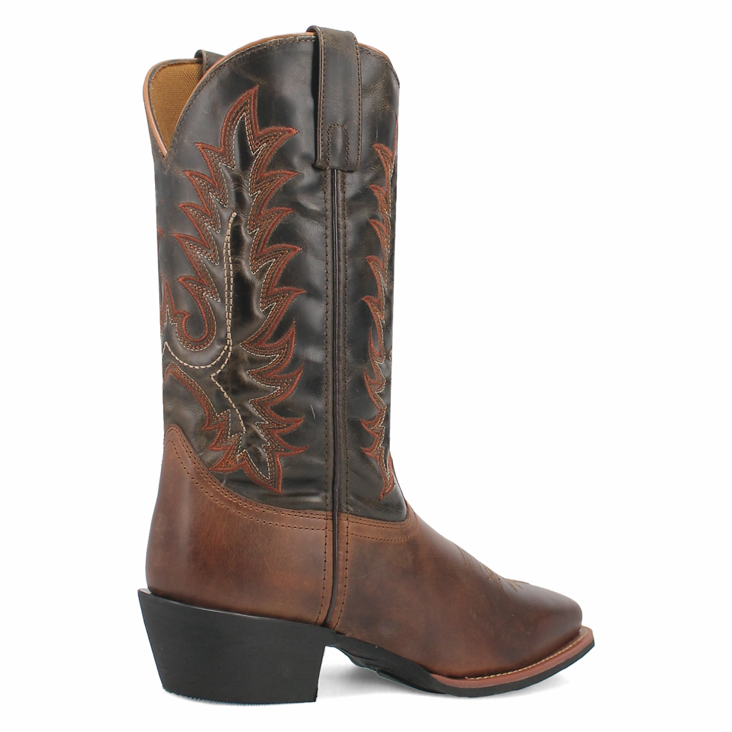 Laredo Men's Kent Square Toe Rust Brown & Black Western Boots 68370 Fashion Winter Boots