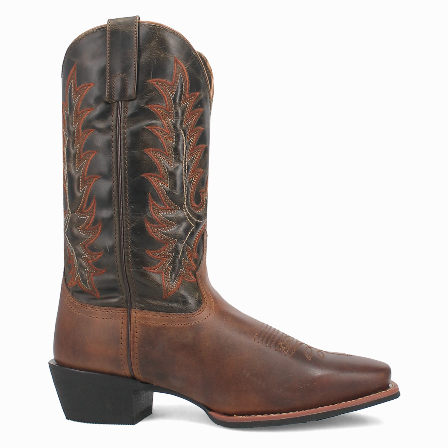 Laredo Men's Kent Square Toe Rust Brown & Black Western Boots 68370 Alexandre Boots