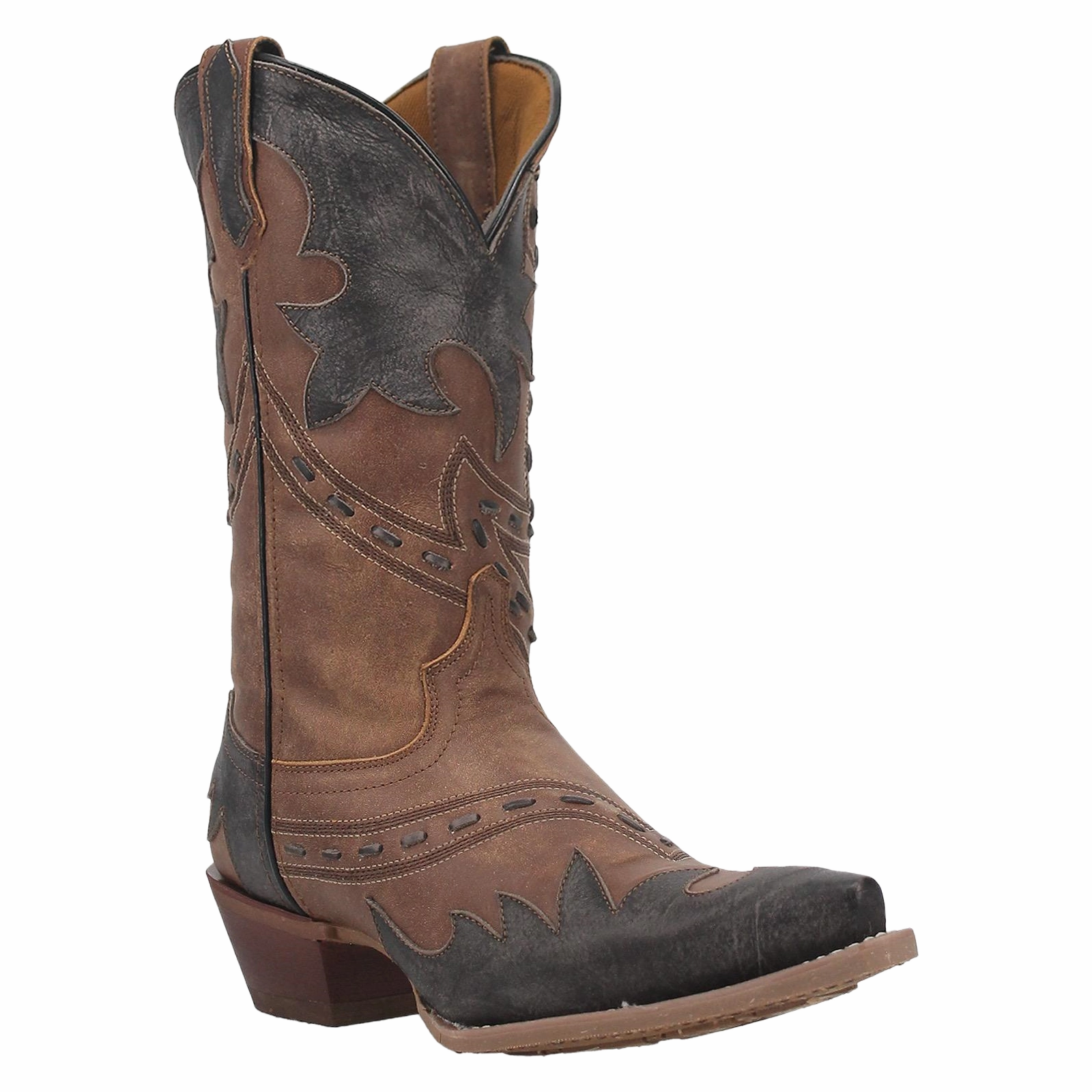 Ross Boots Laredo Men's Porter Tan & Black Snip Toe Boots 68408
