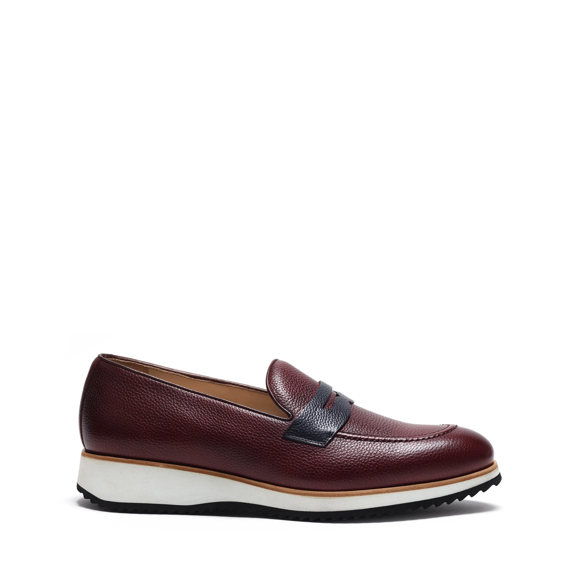 Burgundy Calf Leather Penny Loafer Bottega Loafers