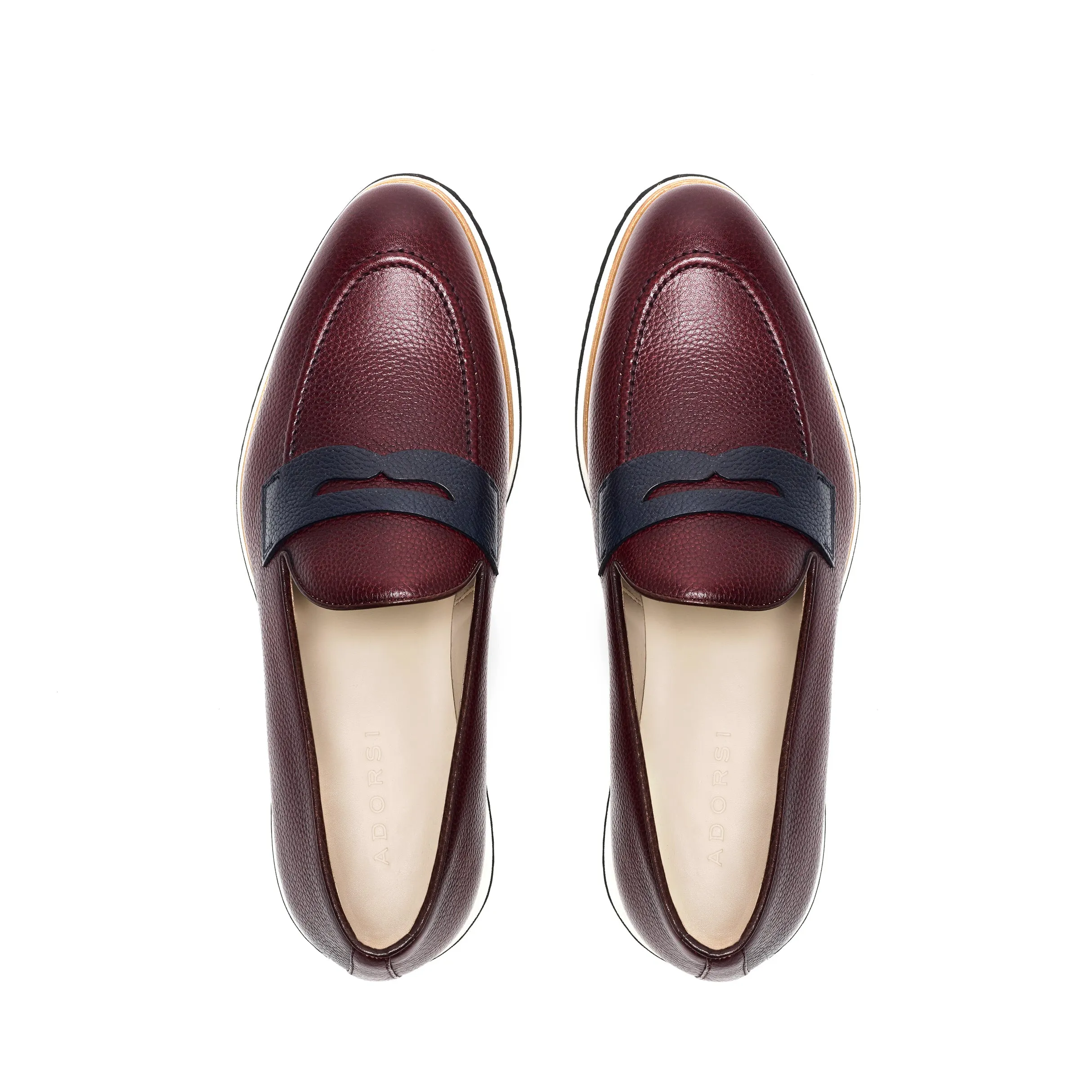 Burgundy Calf Leather Penny Loafer Hush Puppy Loafers