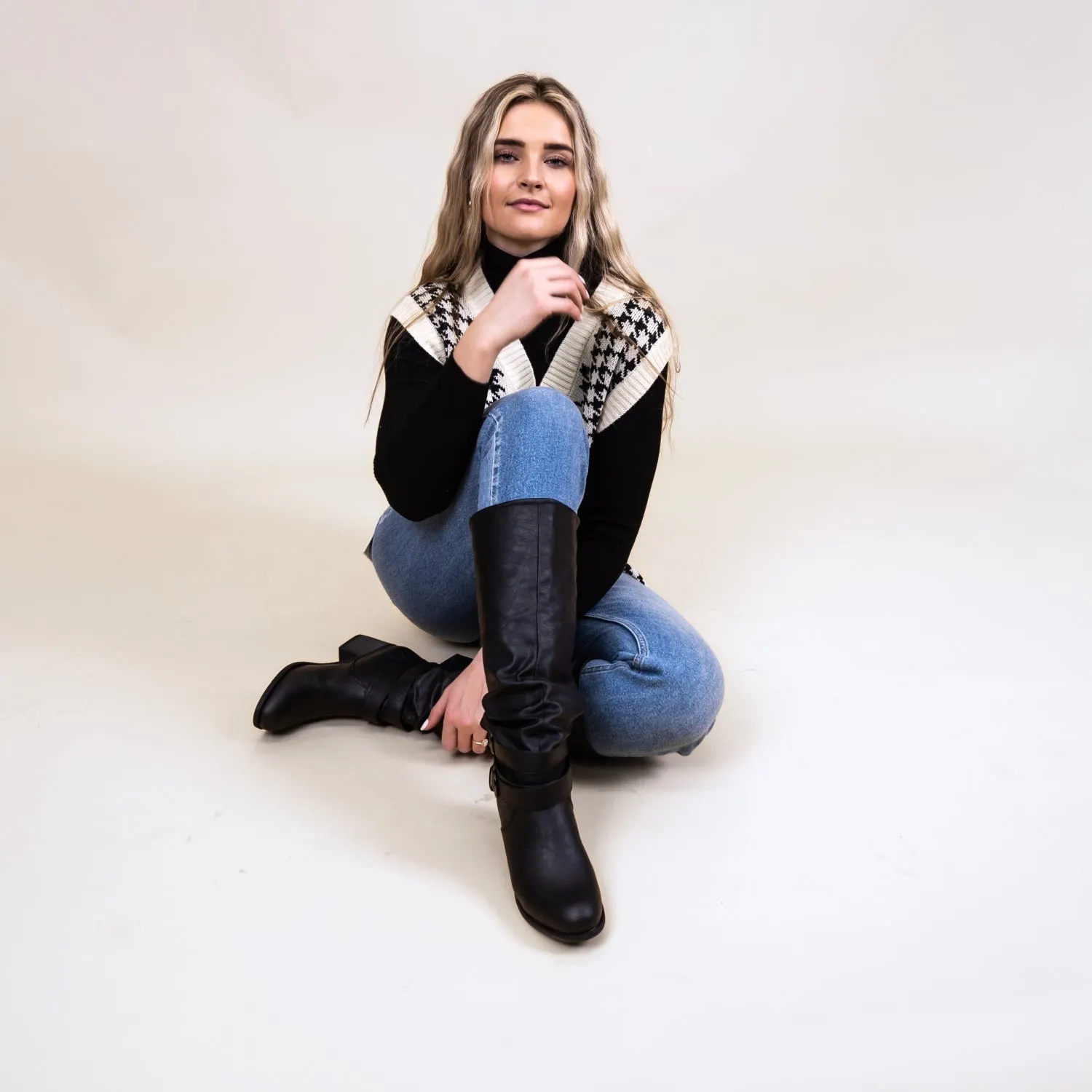 LATE KNEE-HIGH BOOTS IN WIDE CALF Elephant Hide Boots